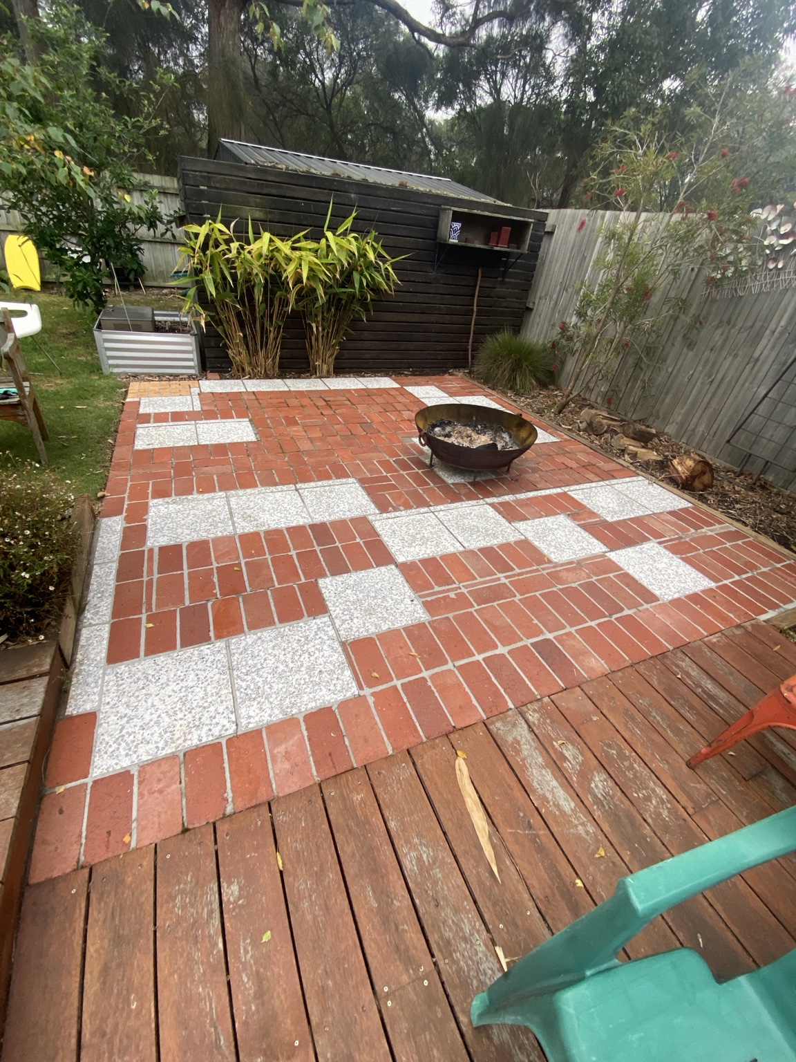Pavers being cleaned alongside the house in Ocean Grove, Victoria — Bluewater Pressure Washing